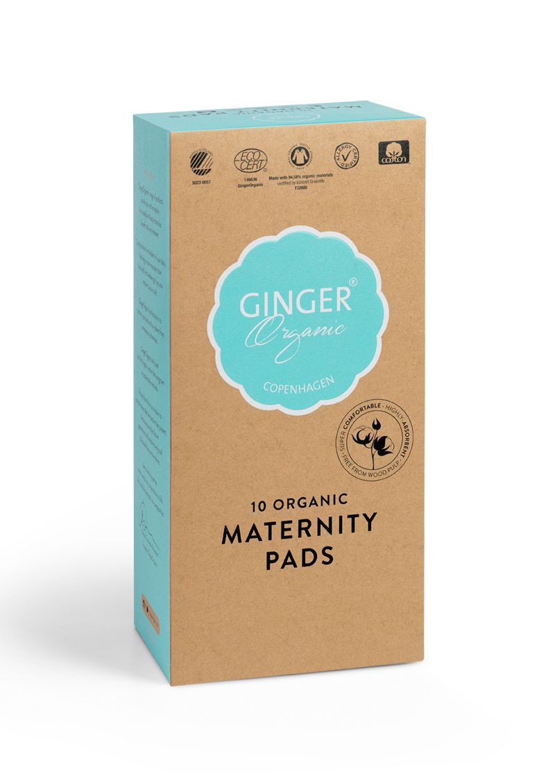 GINGER ORGANIC Podkłady poporodowe 10szt