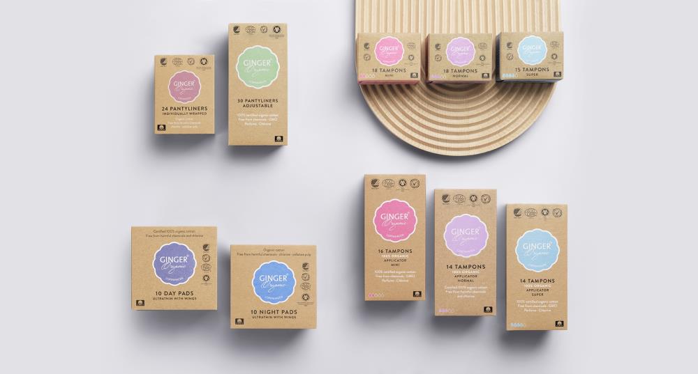 GINGER ORGANIC Podkłady poporodowe 10szt
