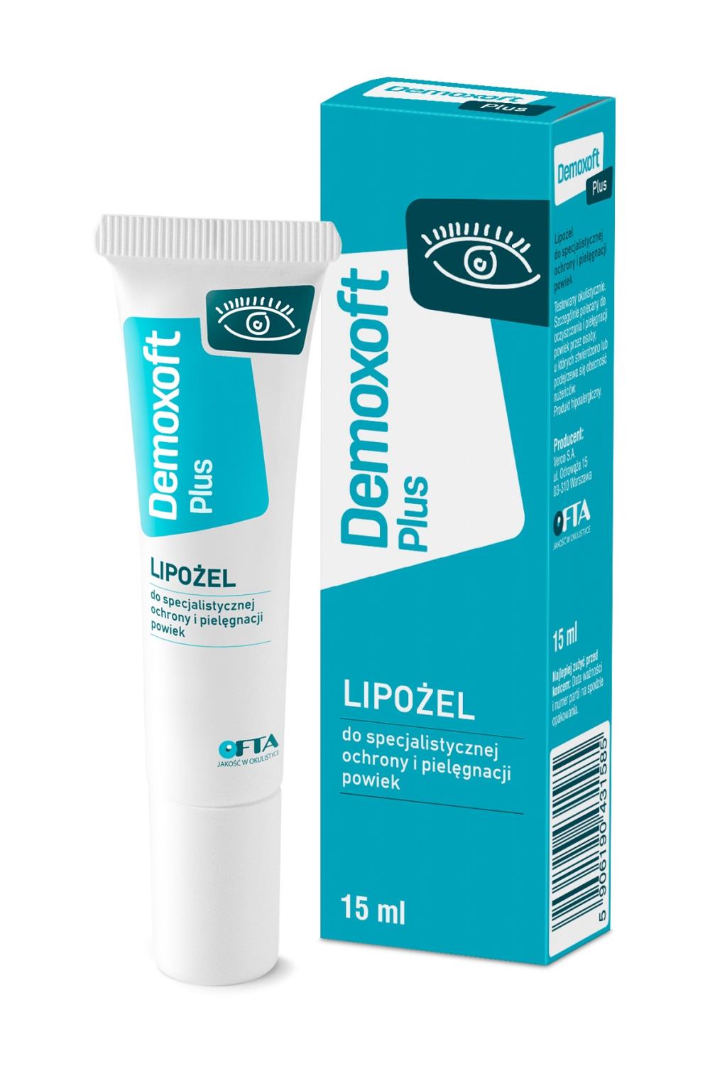 DEMOXOFT Plus Lipożel do specjalistycznej ochrony i pielęgnacji powiek