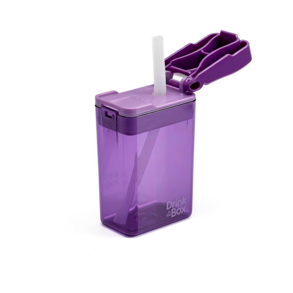 DRINK IN THE BOX Bidon ze słomką purple 240ml