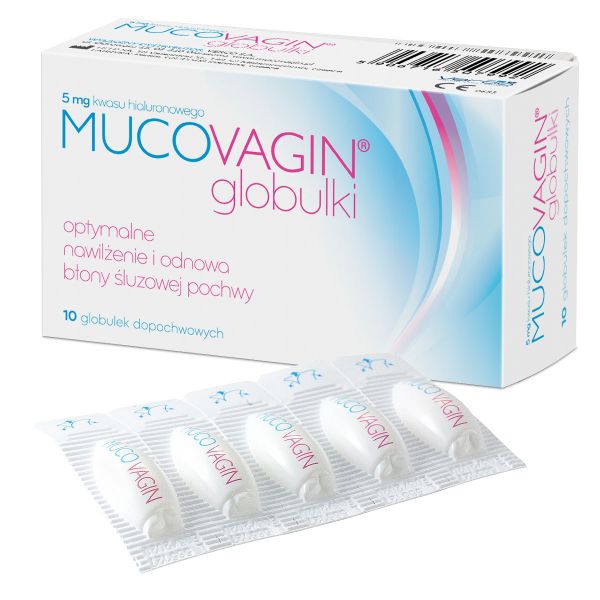 Kopia Mucovagin globulki dopochwowe z kwasem hialuronowym 5 mg