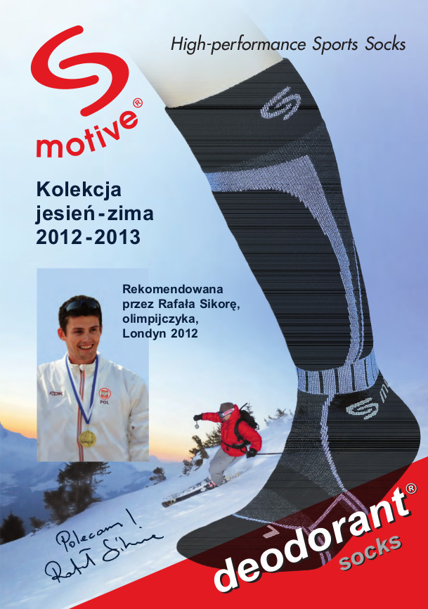 Skarpety narciarskie Ski Deodorant 38-40 czarno-pomarańczowe