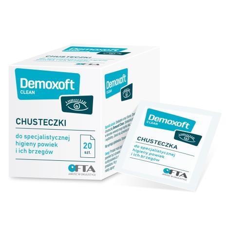 Demoxoft clean chusteczki do pielęgnacji skóry powiek