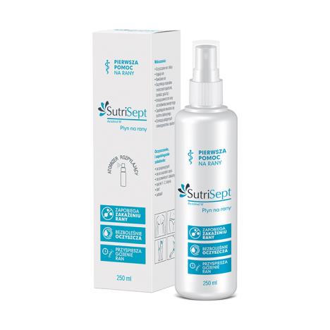 SUTRISEPT płyn do oczyszczania ran i oparzeń w sprayu 250 ml