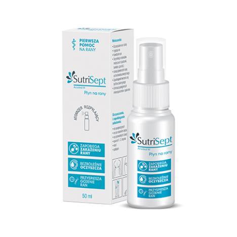 SUTRISEPT płyn do oczyszczania ran i oparzeń w sprayu 50 ml